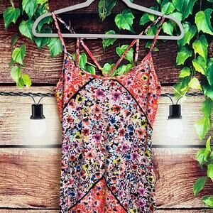 Xhilaration Floral Maxi Dress XS Sleeveless Strappy Boho Festival Sundress
